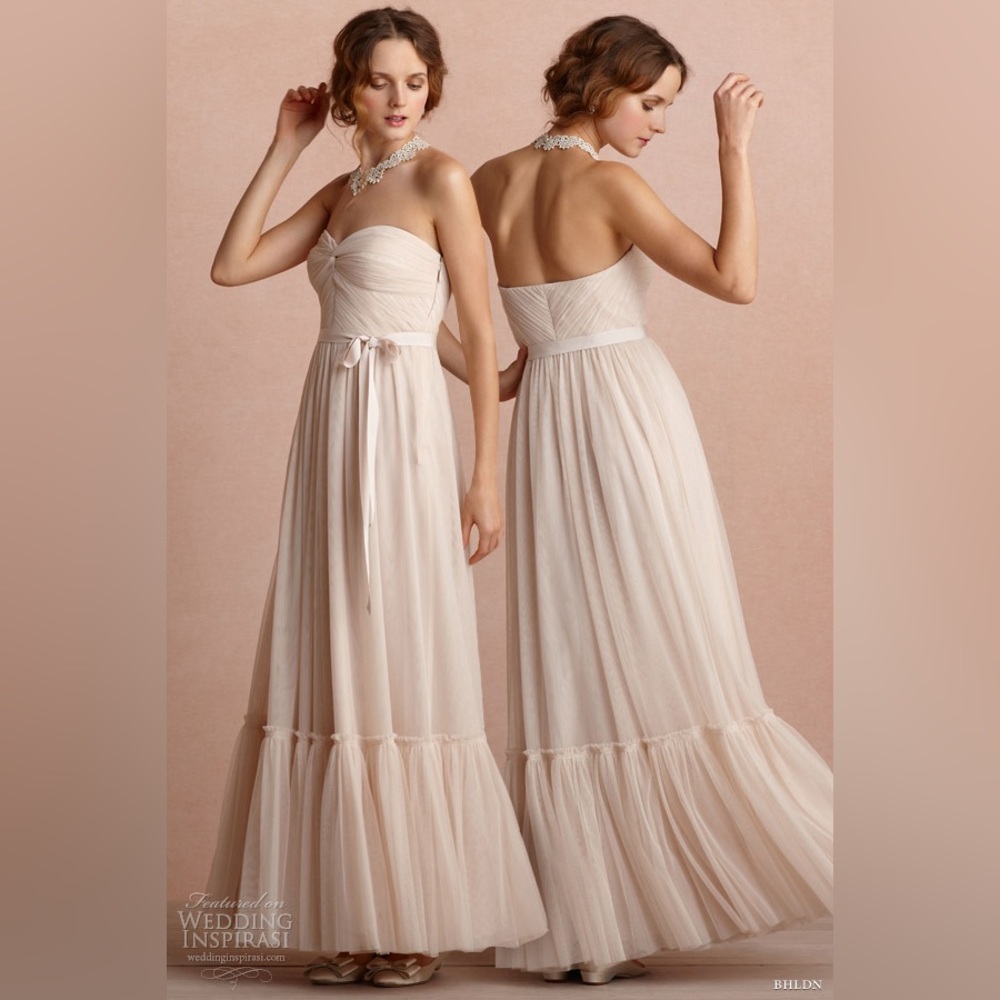 BHLDN Va Et Vien | Stunning Full Length Strapless Tulle Dress